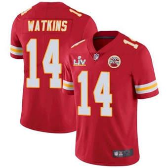 Super Bowl LV 2021 Men Kansas City Chiefs #14 Sammy Watkins Red Limited Jersey